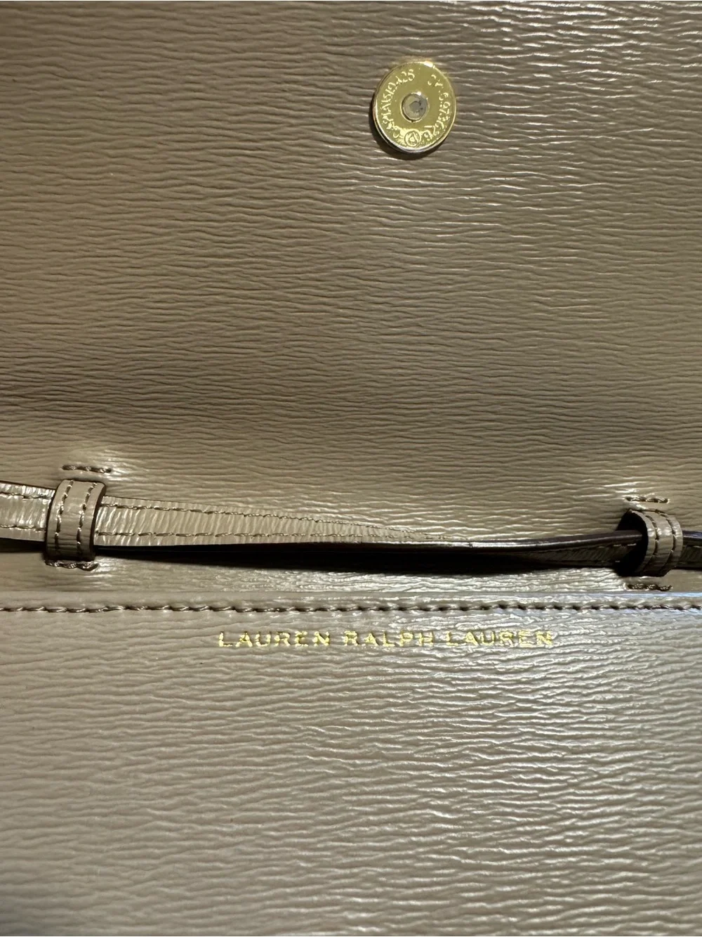 Ralph Lauren Taupe Crossbody with Gold Hardware - Picture 6 of 9